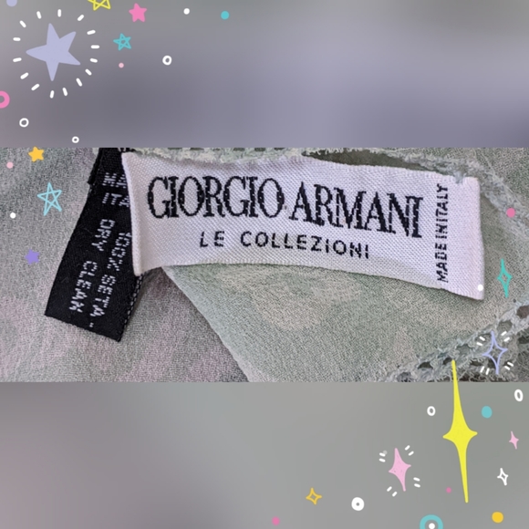 GIORGIO ARMANI LE COLLEZIONI OBLONG 100% SCARF - Picture 3 of 5